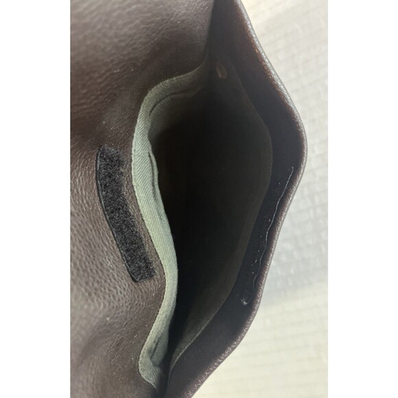 Vintage Nine West Crossbody Bag Unisex Brown Leather Slim Line Wide Strap - Picture 8 of 15